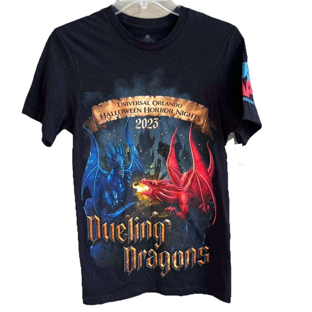 2023 Universal Studios Halloween Horror Nights Dueling Dragons‎ UOAP XS T Shirt